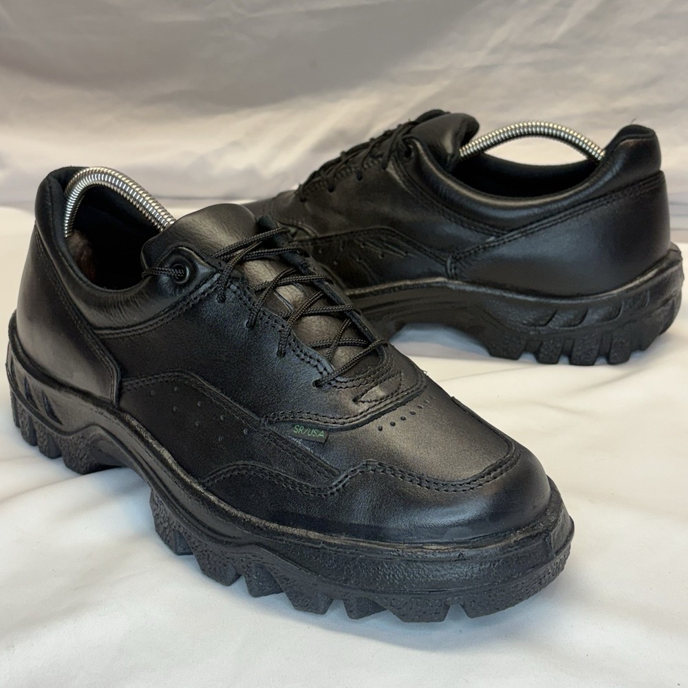 Rocky Mens Black Leather Priority‎ Postal-Approved Work Oxford Size 13 EW